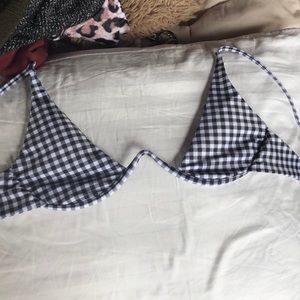 Black and white swim suit top